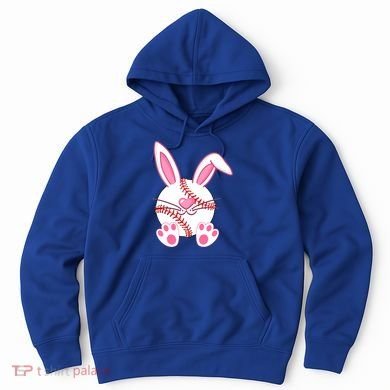 Baseball Player Easter Bunny Ears Easter Day Gift Hoodie
