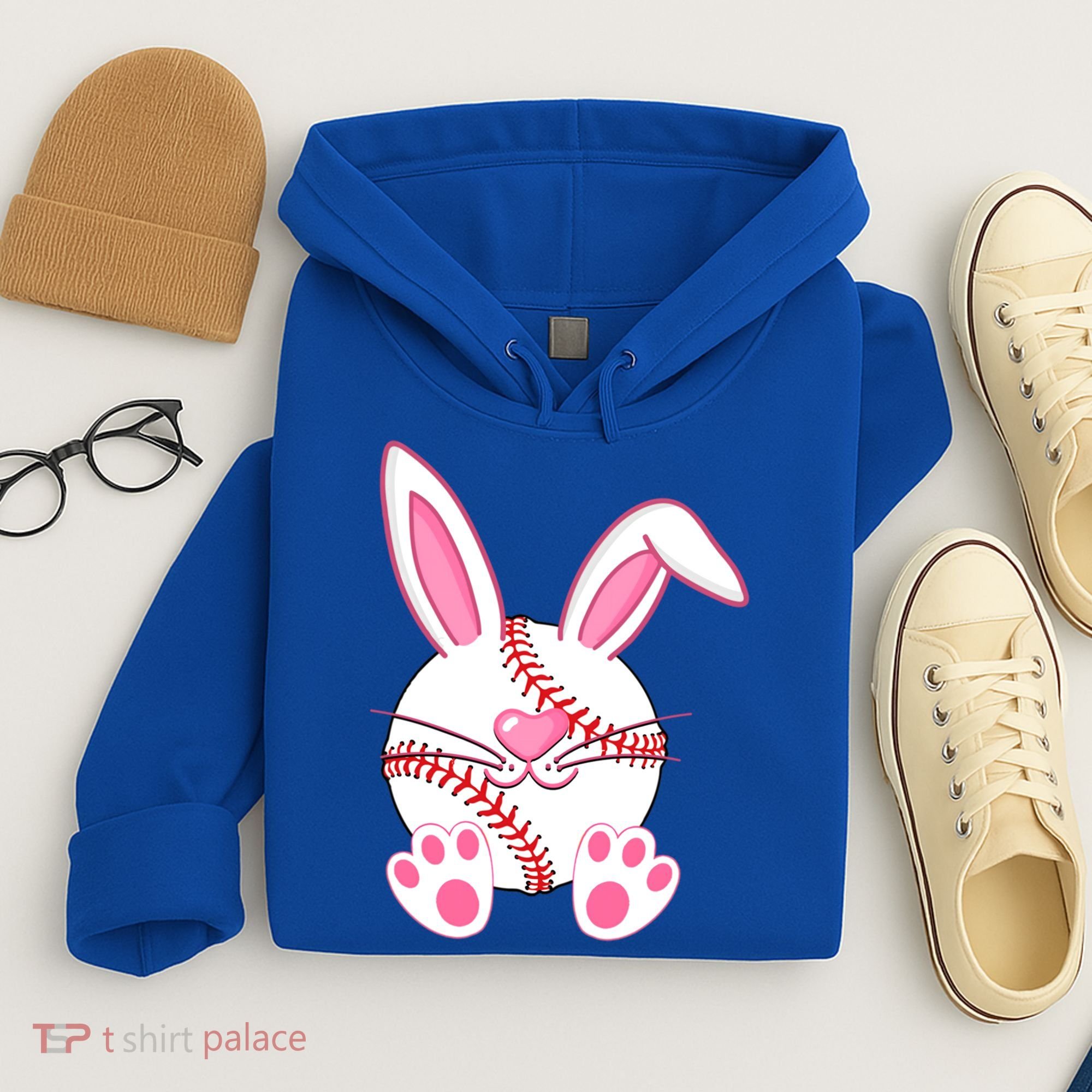 Baseball Player Easter Bunny Ears Easter Day Gift Hoodie