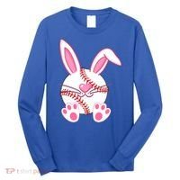 Baseball Player Easter Bunny Ears Easter Day Gift Long Sleeve Shirt thumb 0