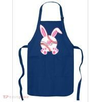 Baseball Player Easter Bunny Ears Easter Day Gift Apron thumb 0