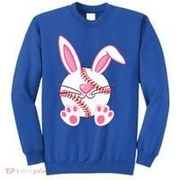 Baseball Player Easter Bunny Ears Easter Day Gift Sweatshirt thumb 0