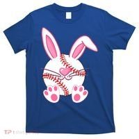 Baseball Player Easter Bunny Ears Easter Day Gift T-Shirt thumb 0