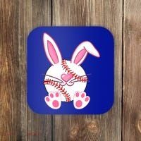 Baseball Player Easter Bunny Ears Easter Day Gift Coaster thumb 0
