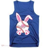 Baseball Player Easter Bunny Ears Easter Day Gift Tank Top thumb 0