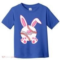 Baseball Player Easter Bunny Ears Easter Day Gift Toddler T-Shirt thumb 0