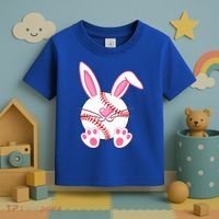 Baseball Player Easter Bunny Ears Easter Day Gift Toddler T-Shirt thumb 3