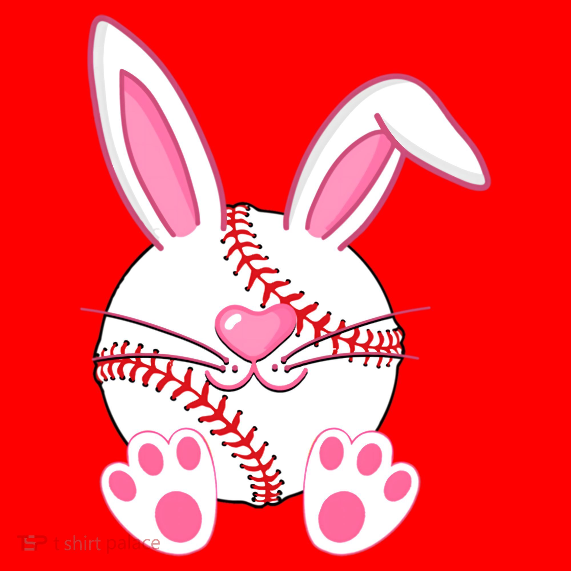 Baseball Player Easter Bunny Ears Easter Day Gift Santa Hat