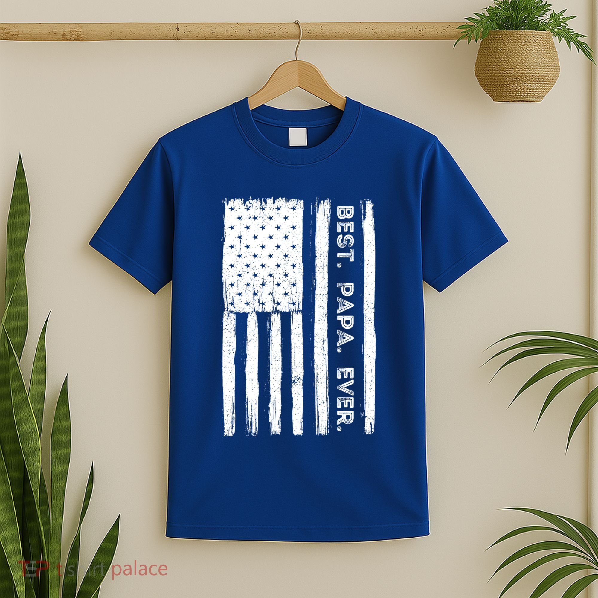 Best Papa Ever Patriotic Usa American Flag FatherS Day Dad Gift T-Shirt