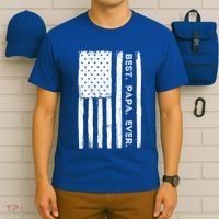 Best Papa Ever Patriotic Usa American Flag FatherS Day Dad Gift T-Shirt thumb 6