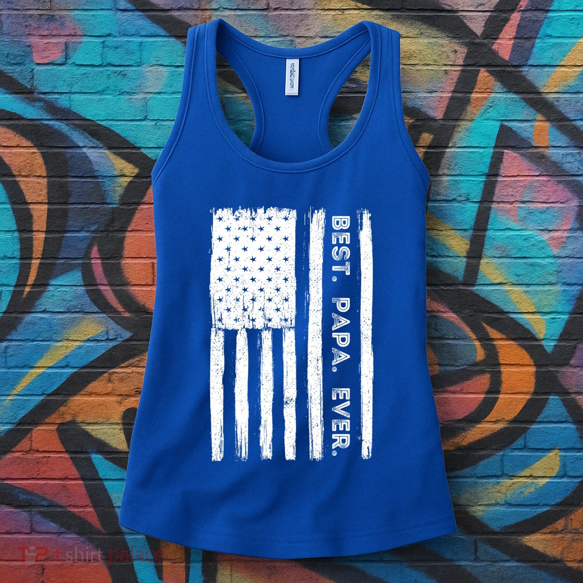 Best Papa Ever Patriotic Usa American Flag FatherS Day Dad Gift Women's Tank Top