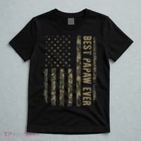 Best Papaw Ever Camouflage American Flag Father's Day T-Shirt thumb 5