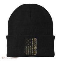 Best Papaw Ever Camouflage American Flag Father's Day Beanie thumb 0