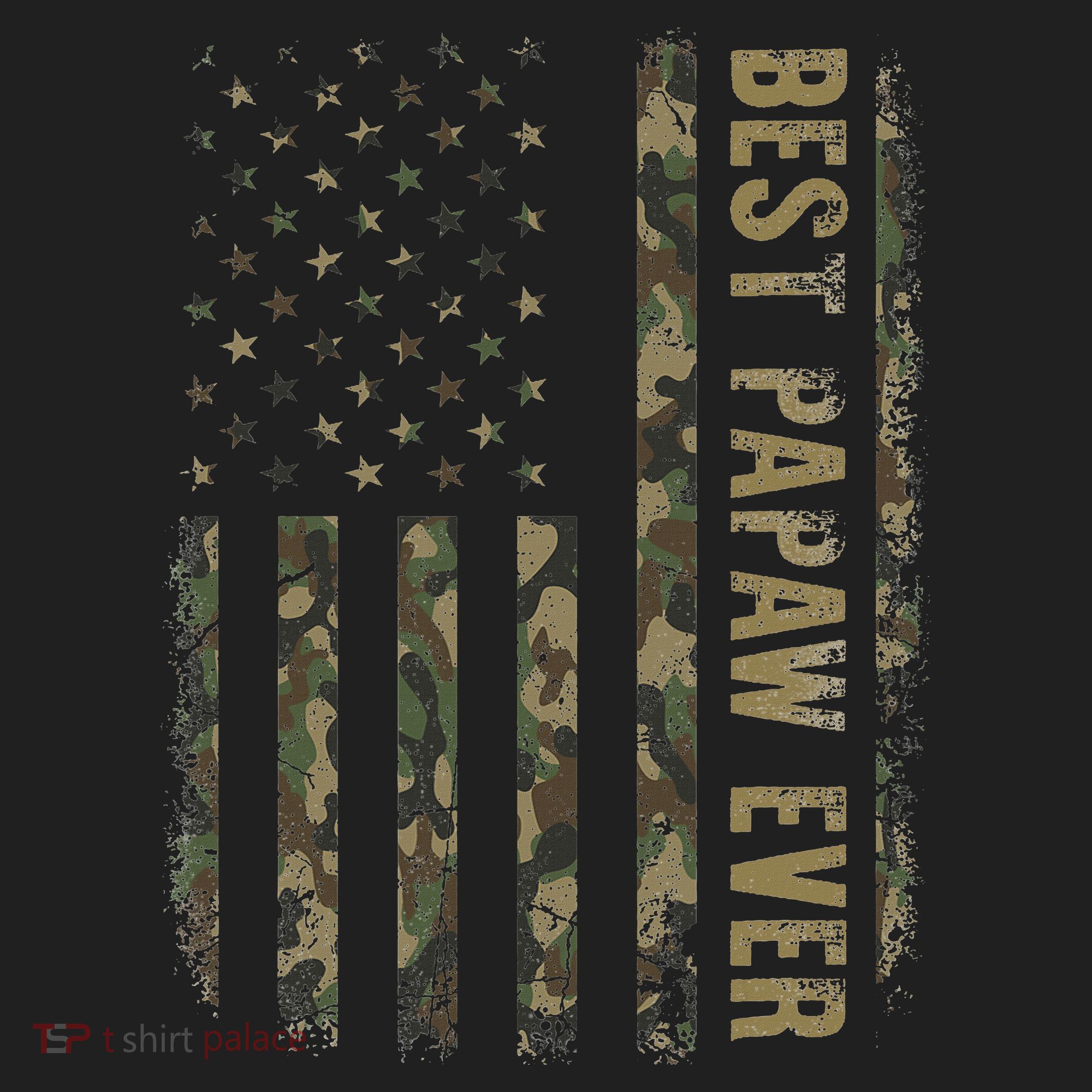 Best Papaw Ever Camouflage American Flag Father's Day Beanie