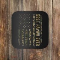 Best Papaw Ever Camouflage American Flag Father's Day Coaster thumb 0