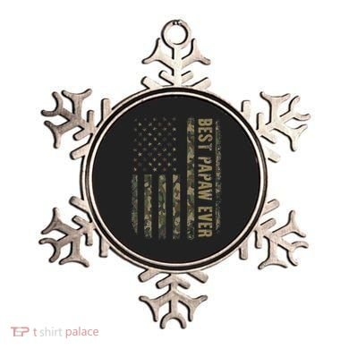 Best Papaw Ever Camouflage American Flag Father's Day Ornament