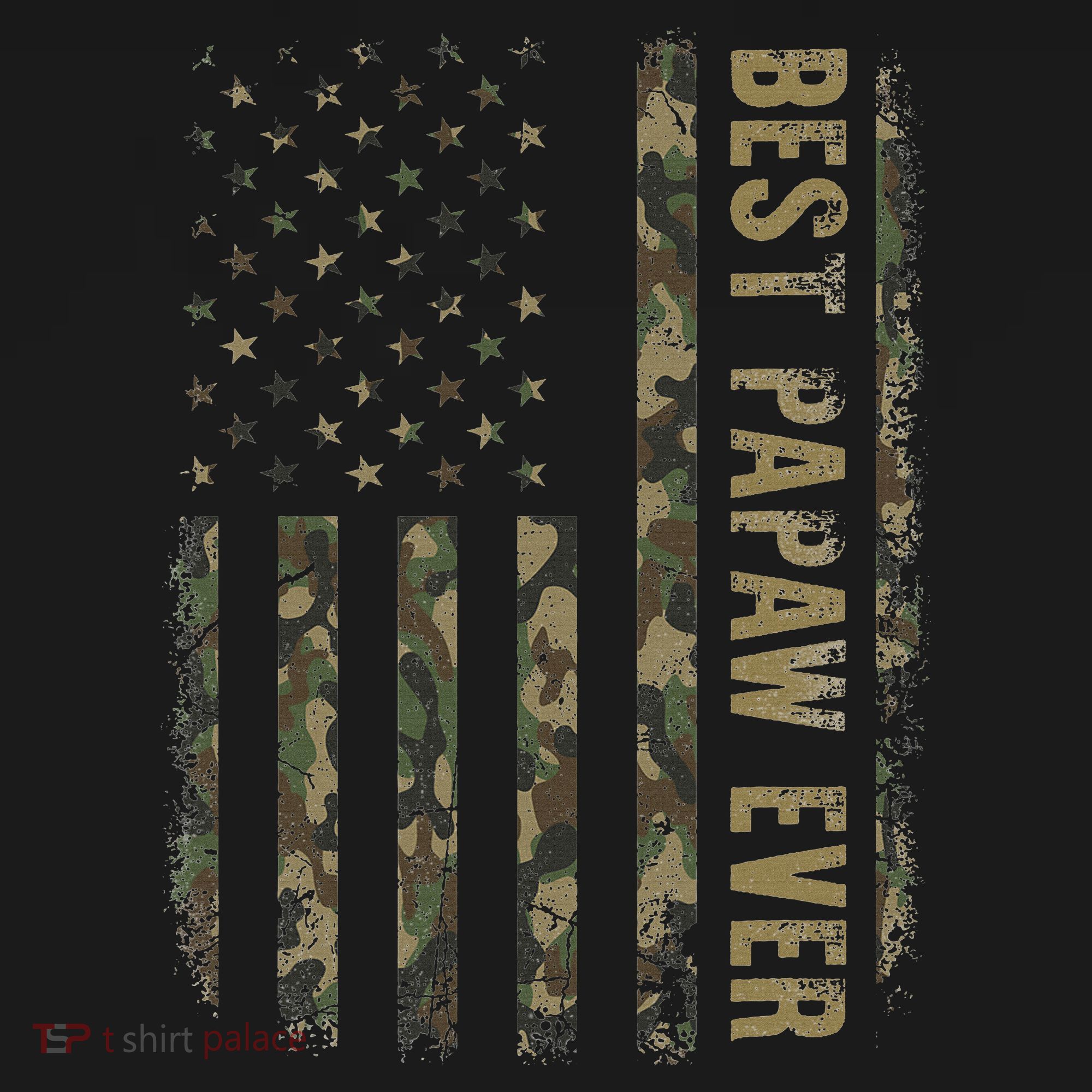 Best Papaw Ever Camouflage American Flag Father's Day Baby Bodysuit