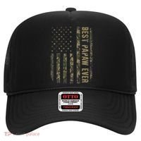 Best Papaw Ever Camouflage American Flag Father's Day Hat thumb 0