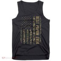 Best Papaw Ever Camouflage American Flag Father's Day Tank Top thumb 0
