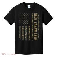 Best Papaw Ever Camouflage American Flag Father's Day Kids T-Shirt thumb 0