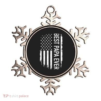 Best Papa Ever Us American Vintage Flag For Grandpa Cool Gift Ornament