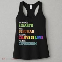Birth Place Earth Race Human Politics Freedom Religion Love Women's Tank Top thumb 3