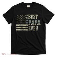 Best Papa Ever American Flag Usa Flag T-Shirt thumb 0