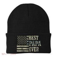 Best Papa Ever American Flag Usa Flag Beanie thumb 0