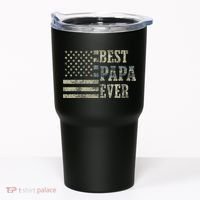 Best Papa Ever American Flag Usa Flag Tumbler thumb 0