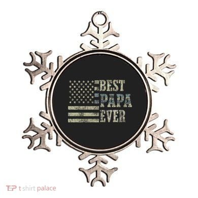 Best Papa Ever American Flag Usa Flag Ornament