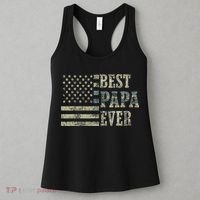 Best Papa Ever American Flag Usa Flag Women's Tank Top thumb 3