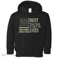 Best Papa Ever American Flag Usa Flag Toddler Hoodie thumb 0