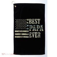 Best Papa Ever American Flag Usa Flag Golf Towel thumb 0