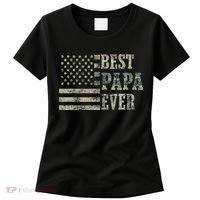 Best Papa Ever American Flag Usa Flag Women's T-Shirt thumb 0
