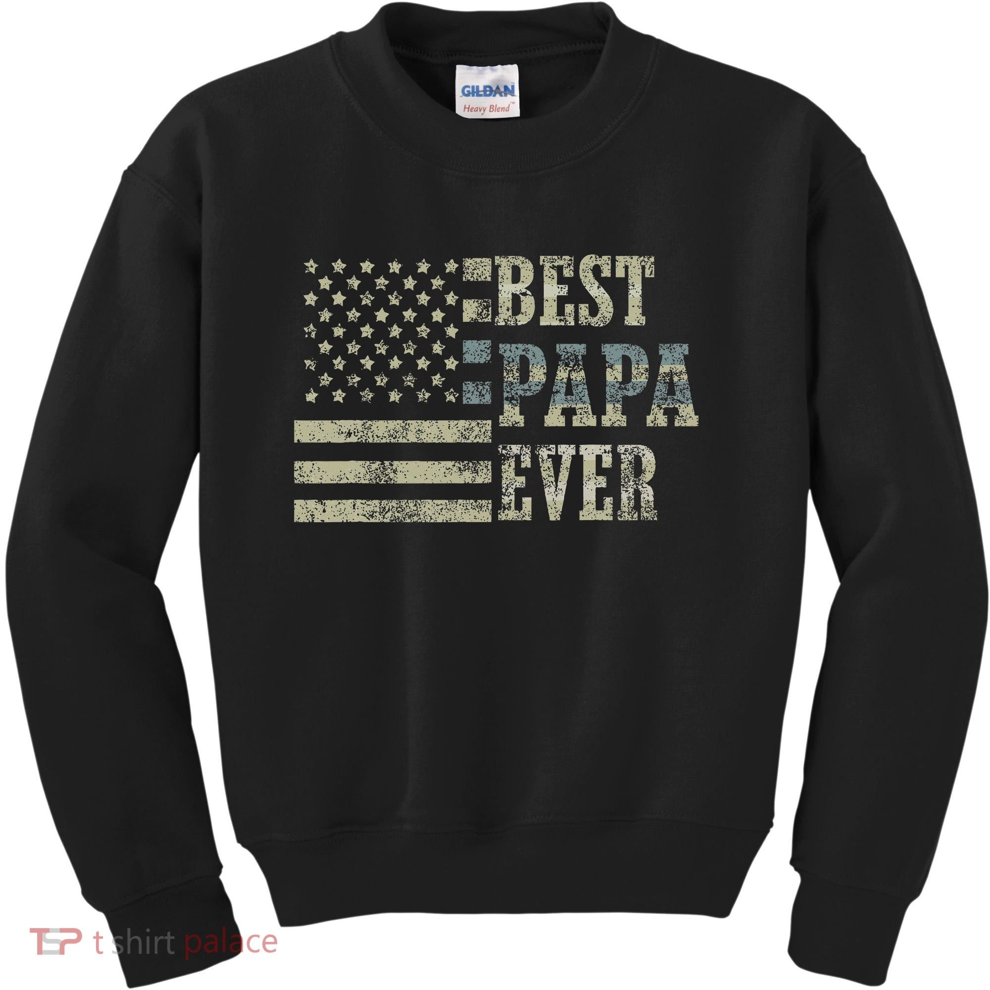 Best Papa Ever American Flag Usa Flag Kids Sweatshirt