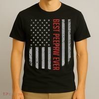 Best Peepaw Ever American Flag Gifts For Father's day T-Shirt thumb 3
