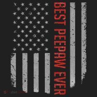 Best Peepaw Ever American Flag Gifts For Father's day Beanie thumb 2