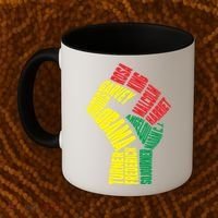 Black Power Fist Inspirational Black History Leaders Cool Gift Coffee Mug thumb 2