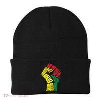 Black Power Fist Inspirational Black History Leaders Cool Gift Beanie thumb 0