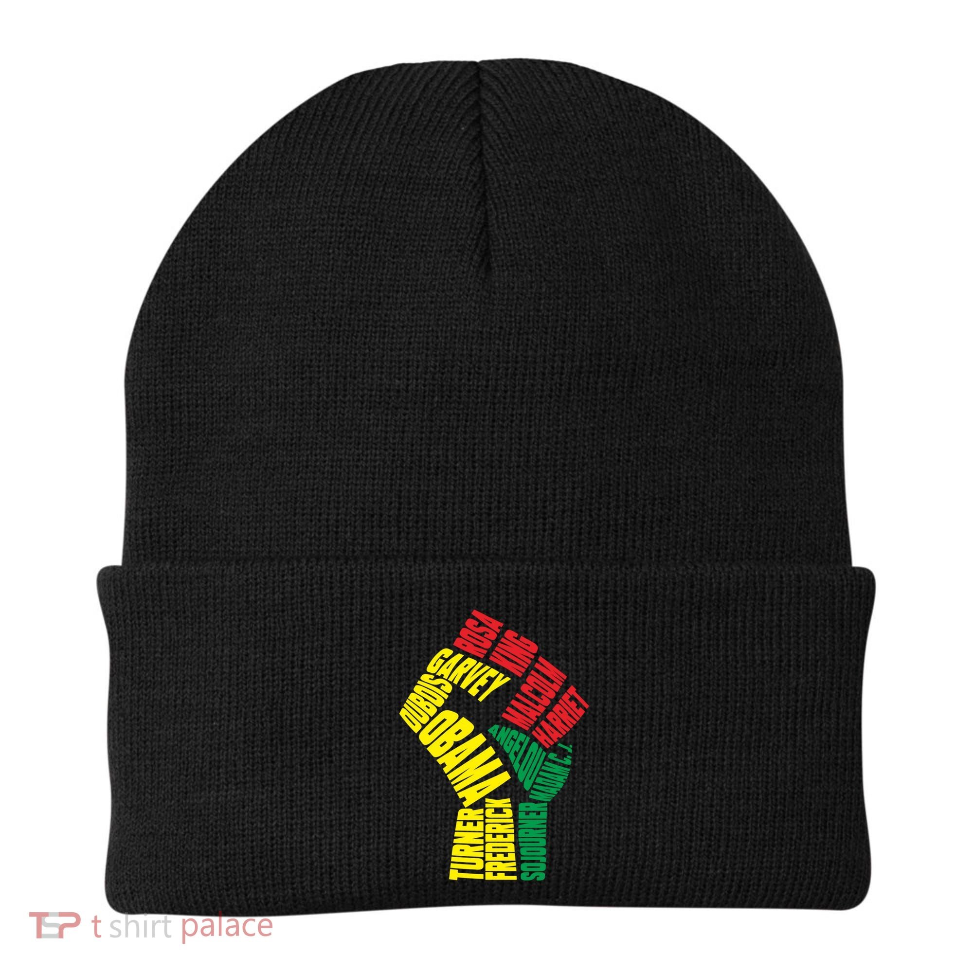 Black Power Fist Inspirational Black History Leaders Cool Gift Beanie