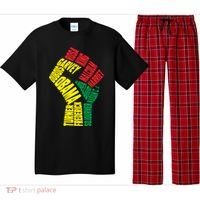 Black Power Fist Inspirational Black History Leaders Cool Gift Pajama Set thumb 0