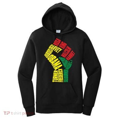 Black Power Fist Inspirational Black History Leaders Cool Gift Women's Hoodie