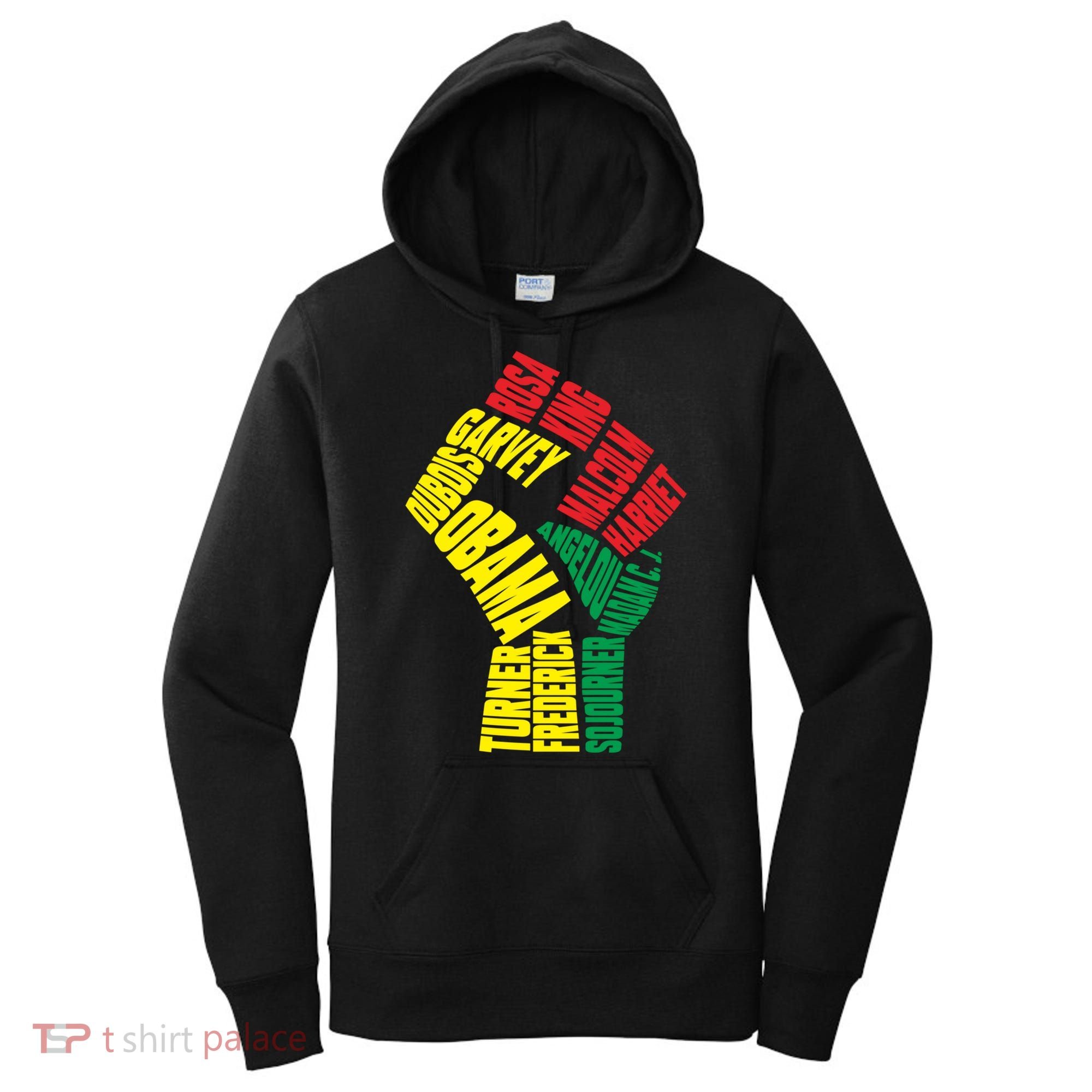 Black Power Fist Inspirational Black History Leaders Cool Gift Women's Hoodie