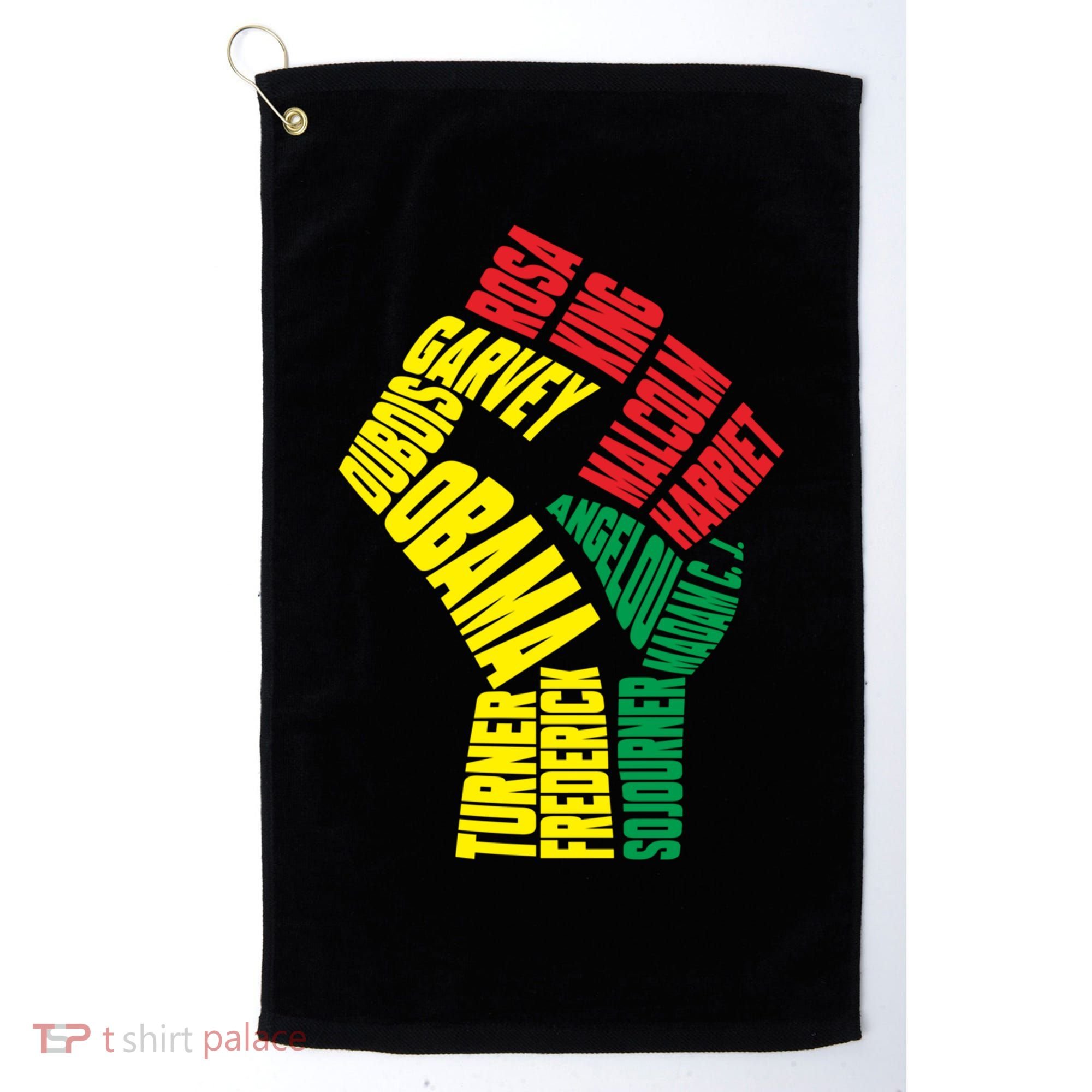 Black Power Fist Inspirational Black History Leaders Cool Gift Golf Towel