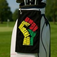 Black Power Fist Inspirational Black History Leaders Cool Gift Golf Towel thumb 2