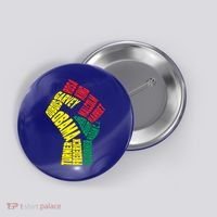 Black Power Fist Inspirational Black History Leaders Cool Gift Button thumb 0