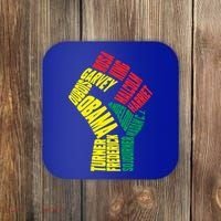 Black Power Fist Inspirational Black History Leaders Cool Gift Coaster thumb 0