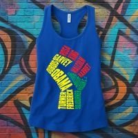 Black Power Fist Inspirational Black History Leaders Cool Gift Women's Tank Top thumb 3