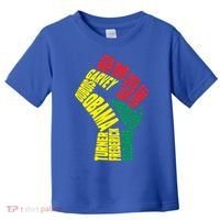 Black Power Fist Inspirational Black History Leaders Cool Gift Toddler T-Shirt thumb 0