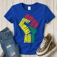 Black Power Fist Inspirational Black History Leaders Cool Gift Women's T-Shirt thumb 3