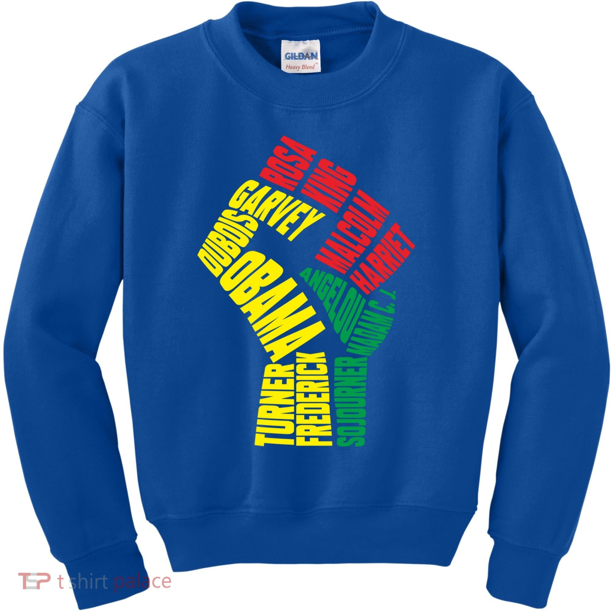 Black Power Fist Inspirational Black History Leaders Cool Gift Kids Sweatshirt